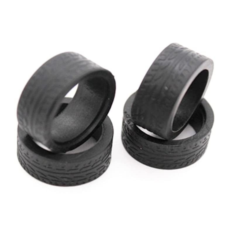 4Pcs Rubber Tyre Tires Wheel for Wltoys K969 K989 P929 Iw04M AWD Iw02 Mini-Z Mini-D Mini-Q 1/28 RC Drift Racing Car ( Color : Black )