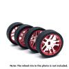 4Pcs Rubber Tyre Tires Wheel for Wltoys K969 K989 P929 Iw04M AWD Iw02 Mini-Z Mini-D Mini-Q 1/28 RC Drift Racing Car ( Color : Black ) view 3