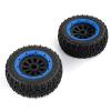 2Pcs Wasteland Tyres and Wheel Hub Set for 1/5 Hpi Km Baja 5S/SLT/V5 LOSI 5IVE T Rc Car Parts- 180X70mm ( Color : Blue ) view 2