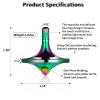 LOQATIDIS Stainless Steel Spinning Top, Premium Exquisite Well Made Metal Desk EDC Toys, Spin Long Time Perfect Balance, Help Relieve Stress, Anxiety (Medium/Colorful) view 2