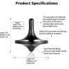LOQATIDIS Stainless Steel Spinning Top, Premium Exquisite Well Made Metal Desk EDC Toys, Spin Long Time Perfect Balance, Help Relieve Stress, Anxiety (Black 3PCS / Small + Medium + Large) view 2