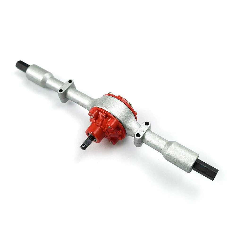 BAIJAC Metal Rear Bridge Axle with Shock Absorber Leaf Springs Suspension for WPL D12 B16 B36 B14 B24 RC Car Parts (Color : Set A Silver)