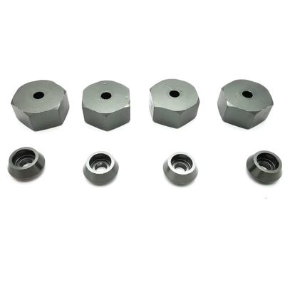 4PCS 5mm to 12mm Metal Combiner Wheel Hub Hex Adapter for WPL D12 C24 C34 B24 B36 MN D90 D99 RC Car Upgrade Parts ( Color : Titanium Color )