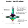 LOQATIDIS Stainless Steel Spinning Top, Premium Exquisite Well Made Metal Desk EDC Toys, Spin Long Time Perfect Balance, Help Relieve Stress, Anxiety (Small/Colorful) view 2