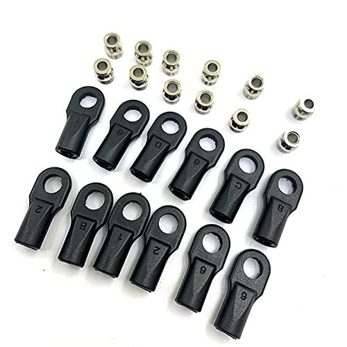 12Pcs 5347 Rod End Ball Joint General Trolley Ball Compatible with 1/10 Traxxas E-REVO REVO Summit