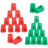 yeesport Sport Stacking Cups, 24pcs Sports Stacking Cups Sport Training Game for Challenge Competition Travel Party Gift for Kids and Adults (Red+Green) view 1