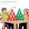 yeesport Sport Stacking Cups, 24pcs Sports Stacking Cups Sport Training Game for Challenge Competition Travel Party Gift for Kids and Adults (Red+Green) view 2
