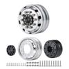 BAIJAC 1/2PCS CNC Metal Alloy Front Wheel Hub Rim for 1/14 Tamiya RC Car Tow Drag Trailer Truck R620 ( Color : 2pcs 8523 ) view 3