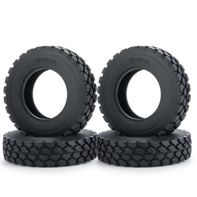 BAIJAC 22mm/25mm Width Black Rubber Tyres Wheel Tires for Tamiya 1/14 RC Trailer Tractor Truck Front Rear Wheel Rims 5# ( Color : 25mm 4Pcs )