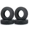 BAIJAC 22mm/25mm Width Black Rubber Tyres Wheel Tires for Tamiya 1/14 RC Trailer Tractor Truck Front Rear Wheel Rims 5# ( Color : 25mm 4Pcs ) view 1