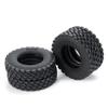 BAIJAC 22mm/25mm Width Black Rubber Tyres Wheel Tires for Tamiya 1/14 RC Trailer Tractor Truck Front Rear Wheel Rims 5# ( Color : 25mm 4Pcs ) view 4