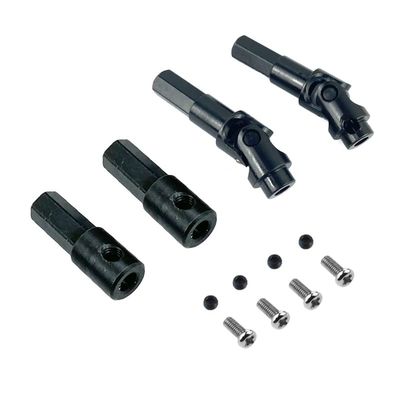 4 Pcs Metal Front Axle Drive Shaft Rear Axle Shaft for WPL C14 C24 C34 B14 B24 B36 MN D90 MN99S RC Car Upgrade Parts ( Color : Black )
