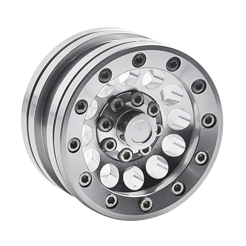BAIJAC 1.9inch Wheels Beadlock Alloy Metal Rims Wheel Aluminum Wheel Rims for RC 1:10 Truck Rock Crawler Car SCX-10 AX-10 CC01 (Color : 7-1Pcs)