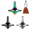 LOQATIDIS Stainless Steel Spinning Top, Premium Exquisite Well Made Metal Desk EDC Toys, Spin Long Time Perfect Balance, Help Relieve Stress, Anxiety (Large 3PCS / Silver + Black + Colorful) view 1