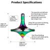LOQATIDIS Stainless Steel Spinning Top, Premium Exquisite Well Made Metal Desk EDC Toys, Spin Long Time Perfect Balance, Help Relieve Stress, Anxiety (Colorful 3PCS / Small + Medium + Large) view 2