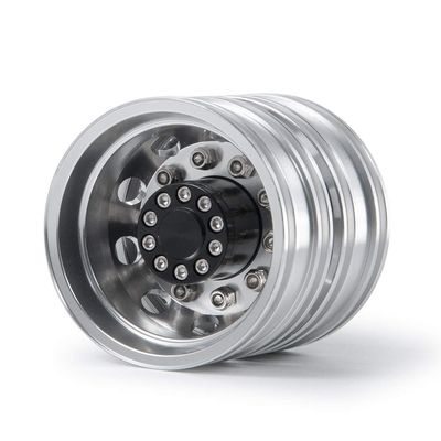 BAIJAC 1/2/4Pcs Metal Rear Wheel Rim Hub 10 Spoke for 1:14 Tamiya Trailer Tractor Truck RC Car Parts ( Color : 1pcs Type 1 )