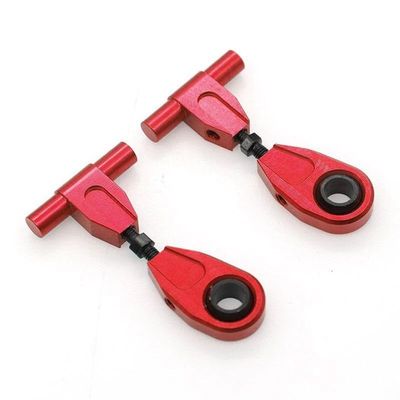 BAIJAC 2Pcs Metal Front Upper Suspension Arms Swing Arm for Tamiya TT-02 TT02 TT02T 1/10 RC Car Upgrade Parts ( Color : Red )