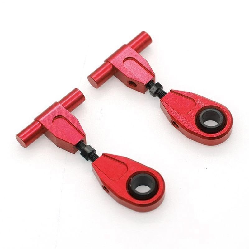 BAIJAC 2Pcs Metal Front Upper Suspension Arms Swing Arm for Tamiya TT-02 TT02 TT02T 1/10 RC Car Upgrade Parts ( Color : Red )
