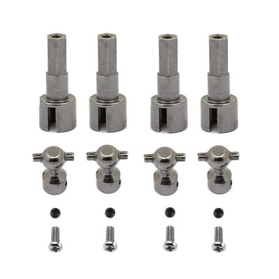 4 Set Metal Front Axle Drive Shaft CVD Wheel Axle Cup for WPL C14 C24 C34 B14 B24 B36 MN D90 MN99S RC Car Upgrade Parts ( Color : As Shown )