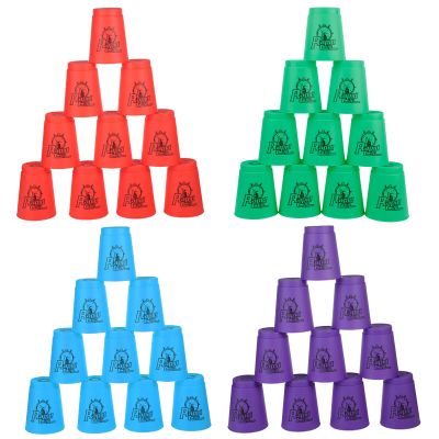 yeesport Sport Stacking Cups, 48pcs Sports Stacking Cups Sport Training Games for Travel Party Challenge Competition Gift for Kids and Adults (Blue+Green+Orange+Purple)