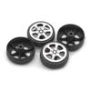 20 Pcs Toys Wheels 1.9x6.7x20mm Plastic Tire for 2mm Shaft DIY Model Toy RC Car view 3