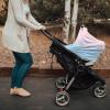 Ombre Pink Blue Nursing Cover for Breastfeeding, Baby Infant Car Seat Shopping Cart Cover, Abstract Gradient Art Carseat Canopy Stroller Cart Cover for Babies Girls/Boys view 3