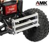 RC Front Bumper, Aluminum Alloy Front Bumper, RC Car Metal Front Bumper for 1/10 RC Car Crawler Chassis Gspeed LCG TRX4 SCX10 Dodge Power Wagon Cliffhanger Body Shell Accessory Parts (Silver) view 3