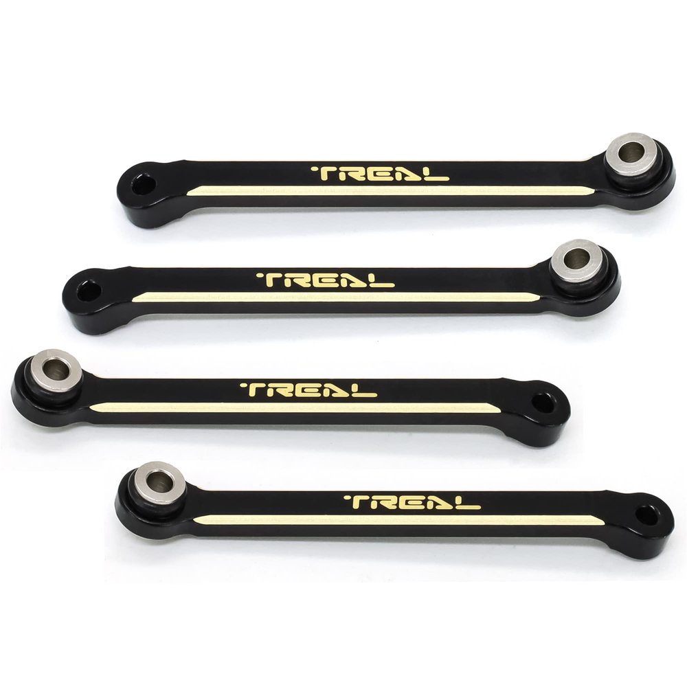 TREAL Brass FCX24 Upper Links Set (4pcs) Upper Chassis 4-Links for FMS FCX24 1:24