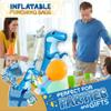 INFLATABLE DUDES Dinosaur Toy 47 Inches - Kids Punching Bag | Already Filled with Sand| Bop Bag | Blue Velociraptor| Punching Bag for Kids | Dinosaur Birthday Decorations | 3 White Balls Inside- (Vee) view 4