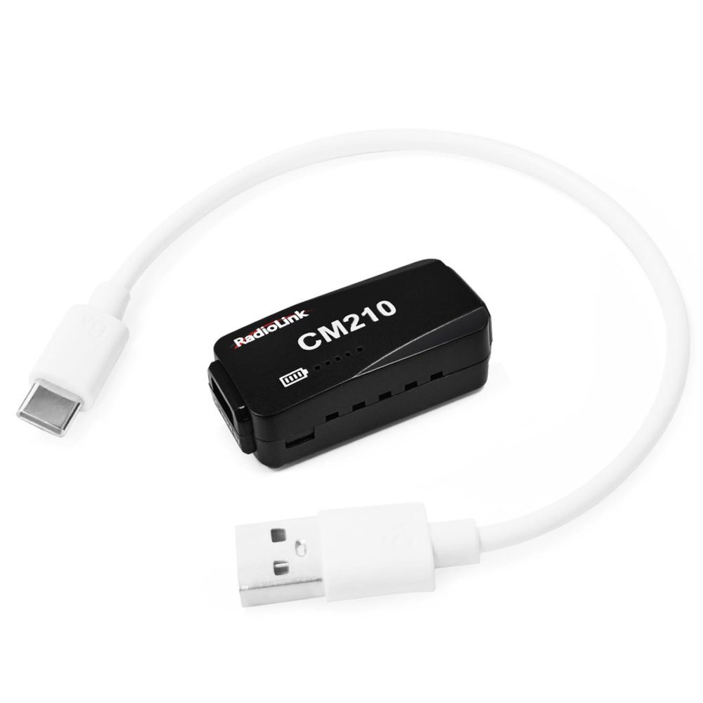 Radiolink CM210 20W 1.5A Faster 2S 7.4V LiPo Battery Balance Charger USB Type-C Connector for RC Airplane Transmitter Car Boat SCX24 SCX10 Gel Blaster Gun