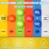 Chivao 80 Pcs Motivational Stress Balls Colorful Foam Inspirational Quotes Anxiety Relief Balls Small Funny Stress Relief Hand Exercise Gifts for Adults Teams Motivating Encouraging (Positive) view 2