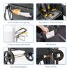 Stroller Wagon for 4 Kids, 4 Seater Wagon Stroller Featuring 4 High Seat with 5-Point Harnesses and Adjustable Canopy, Foldable Double Push Bar Wagon Stroller 4 Seater for Garden, Camping (Black) view 2
