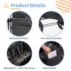 Stroller Wagon for 4 Kids, 4 Seater Wagon Stroller Featuring 4 High Seat with 5-Point Harnesses and Adjustable Canopy, Foldable Double Push Bar Wagon Stroller 4 Seater for Garden, Camping (Black) view 3