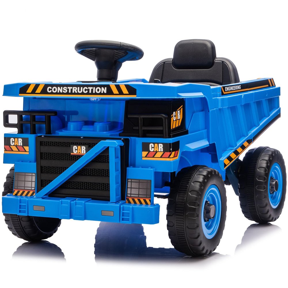 12V Kids Ride On Car, Construction Truck Remote Control Manual Operated, Real Digging Bucket, Electric Car Vehicle for Boys & Girls, Outdoor Toy, Birthday Gift