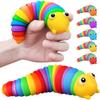Caterpillar Decompression Toy Ocean Shark Decompression Toys, Stim Toy Decompression Fun Autism ADHD fidgeting Children's Toys Decompression Gift Adults (Rainbow Caterpillars) view 1
