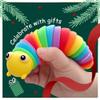 Caterpillar Decompression Toy Ocean Shark Decompression Toys, Stim Toy Decompression Fun Autism ADHD fidgeting Children's Toys Decompression Gift Adults (Rainbow Caterpillars) view 2