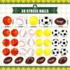 SpringFlower 30 Pack Valentien's Day Cards for Kids with Mini Sports Balls for School Classroom,Valentine's Gifts Exchange, Squeeze Foam Balls for Valentine's Party Favors,Valentine's Prizes for Kids view 3