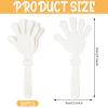 BBTO 30 Pcs Hand Clappers Noisemakers 7.5 Inch Plastic Party Clappers for Fiesta Birthday Party Supplies Carnival Prize Football Sport Accessories Favor(White) view 2