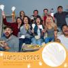 BBTO 30 Pcs Hand Clappers Noisemakers 7.5 Inch Plastic Party Clappers for Fiesta Birthday Party Supplies Carnival Prize Football Sport Accessories Favor(White) view 4