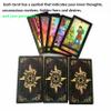 Jayiaine Tarot Card Deck Classic Set with The Guide Future 78Tarot Cards, Artwork Portable Tarot Game Beginner and Professional Player for Holiday Family Party Playing Card Board Game Gifts,Black view 4