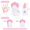 2Pack Silicone Teething Mitt, Soothing Infant Teething Mitten Pain Relief, Prevent Scratches Glove, Safe Silicone Teething Toys for 0-12 Months view 2