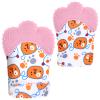 2Pack Silicone Teething Mitt, Soothing Infant Teething Mitten Pain Relief, Prevent Scratches Glove, Safe Silicone Teething Toys for 0-12 Months view 1