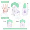 2Pack Silicone Teething Mitt, Soothing Infant Teething Mitten Pain Relief, Prevent Scratches Glove, Safe Silicone Teething Toys for 0-12 Months view 2