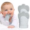 2Pack Silicone Teething Mitt, Soothing Infant Teething Mitten Pain Relief, Prevent Scratches Glove, Safe Silicone Teething Toys for 0-12 Months view 1