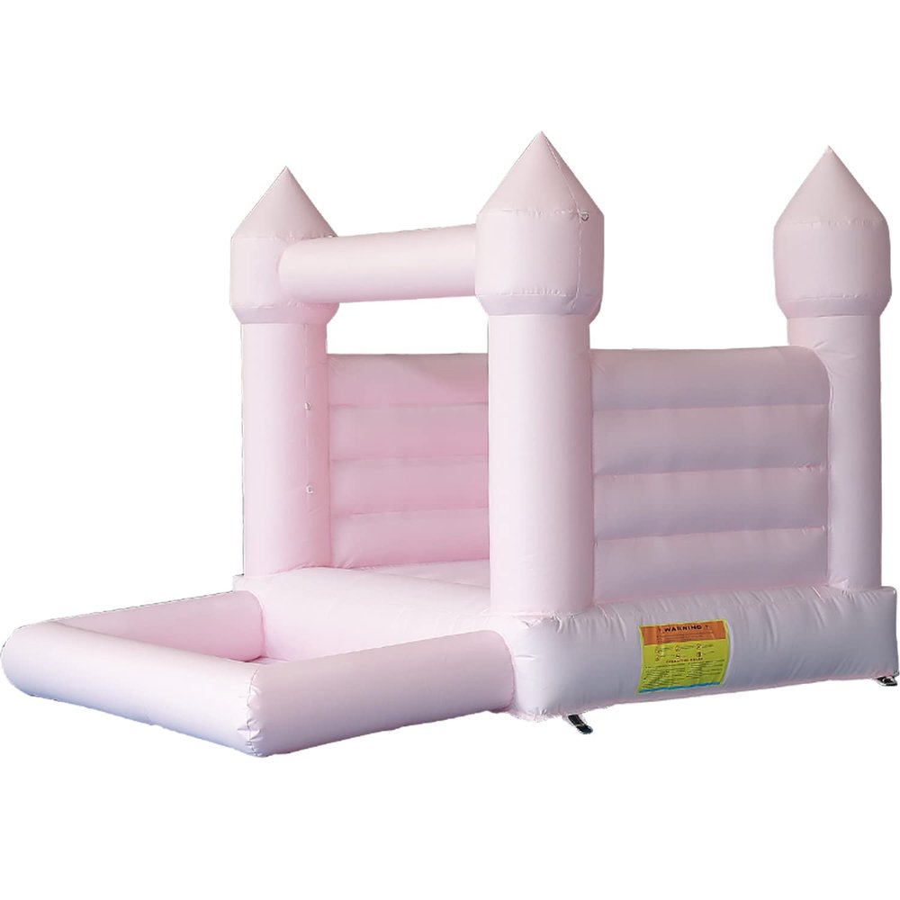 SAYOK Inflatable Pink Bounce House Castle with Ball Pit Inflatable Bouncy Castle Jumping Bed for Birthday Party/Party/Event(Pink, 10.5ft x 8.2ft x 7.87ft)
