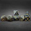 Bescon Giant Fire-Patterned DND Dice Set 1 Inch (25MM) Blue Rock, Oversized D&D Dice Set for Dungeons and Dragons Role Playing Games view 1