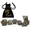 Bescon Giant Fire-Patterned DND Dice Set 1 Inch (25MM) Blue Rock, Oversized D&D Dice Set for Dungeons and Dragons Role Playing Games view 2