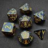 Bescon Giant Fire-Patterned DND Dice Set 1 Inch (25MM) Blue Rock, Oversized D&D Dice Set for Dungeons and Dragons Role Playing Games view 3