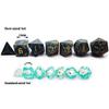 Bescon Giant Fire-Patterned DND Dice Set 1 Inch (25MM) Blue Rock, Oversized D&D Dice Set for Dungeons and Dragons Role Playing Games view 4