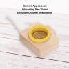 Bee Eye Effect Unique Prism Lens Toy, Mini Wooden Camera Toy with Multi Prism Kaleidoscope, Wooden Multi Prisms Kaleidoscope Toy(Yellow), Mini Wooden Camera Toy with Multi Prism KaleidoscoPrism Len view 3